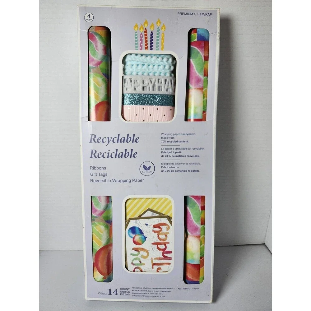 Gift Wrap Set – 14 Pc All-in-One Kit